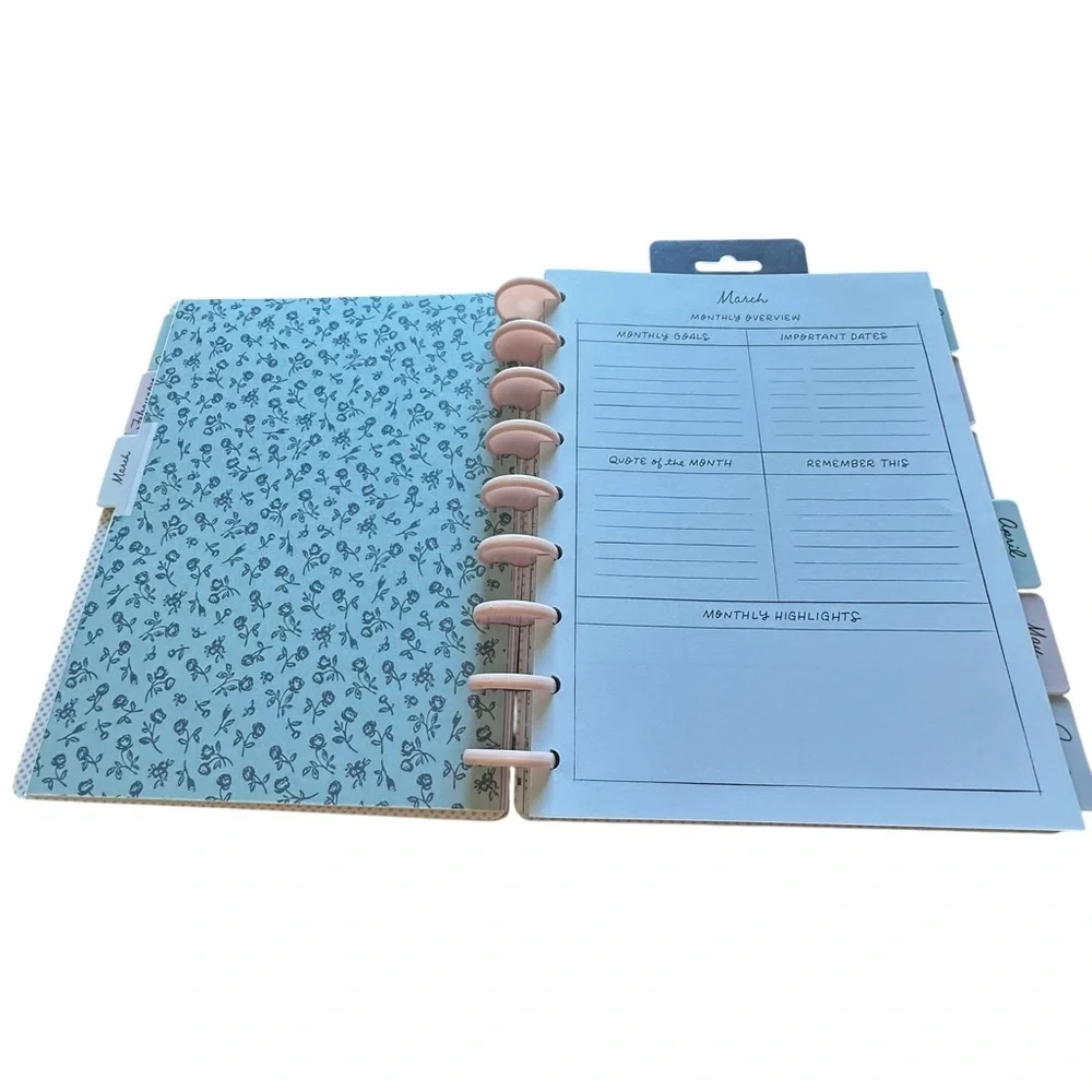 American Crafts Maggie Holmes Floral Day-to-Day Dashboard Disc bound Planner